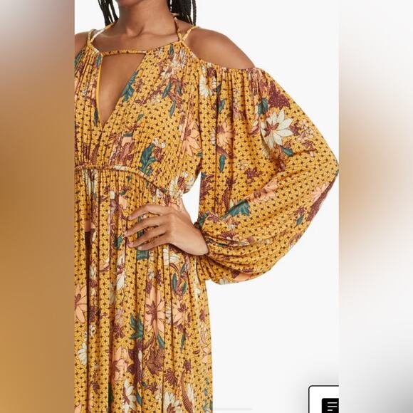 NWOT Ulla Johnson Noemi Cold Shoulder Long Sleeve Maxi Dress Size P(0) - Picture 5 of 15